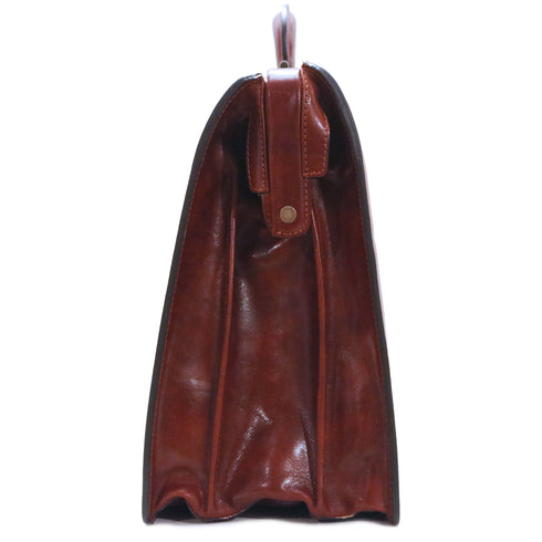 leather briefcase attache floto ciabatta brown 5